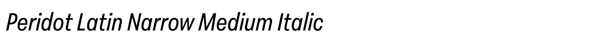 Peridot Latin Narrow Medium Italic image